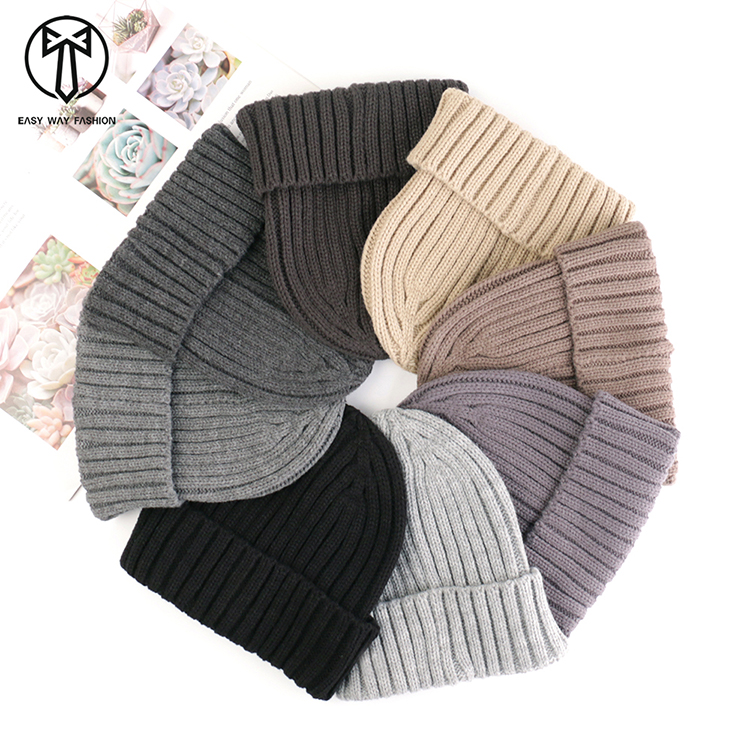 Winter Acrylic Knitted Beanie Women Men Hats Accessories