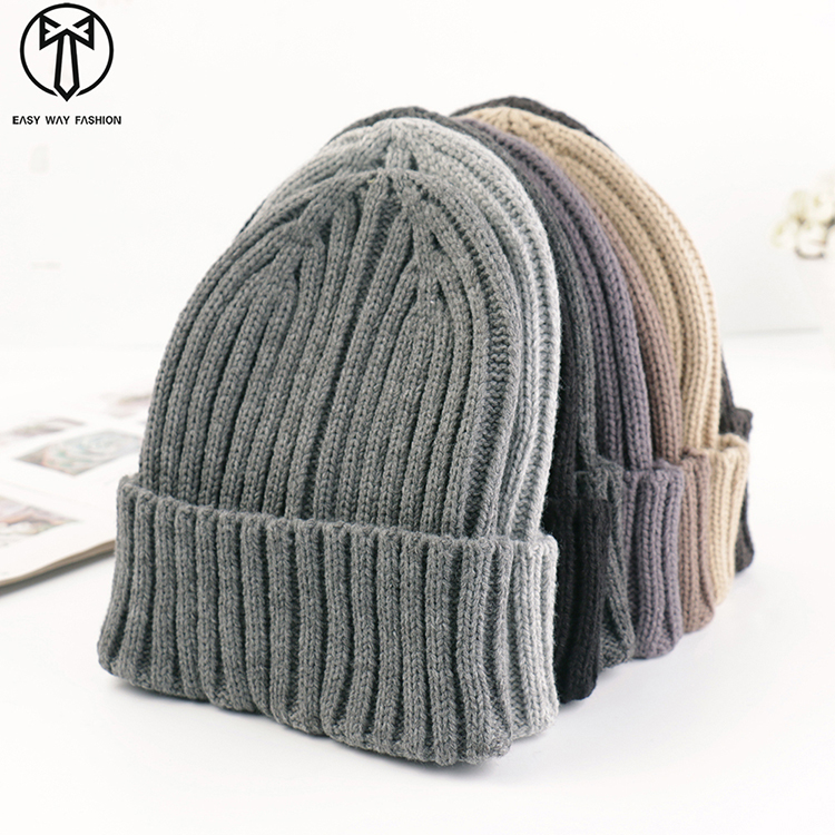 Winter Acrylic Knitted Beanie Women Men Hats Accessories