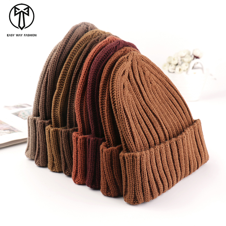 Acrylic Knitted Beanie Winter Hats for Women